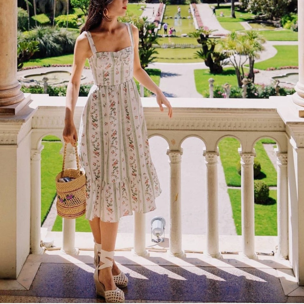 Reformation Maegan Linen Dress Heath✨